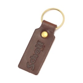 Schott 782-5970019 Horween Leather Key Holder Men's Leather Key Chain, 050 brown