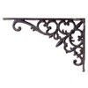 Wall Shelf Bracket Fleur De Lis & Vine Rust Brown