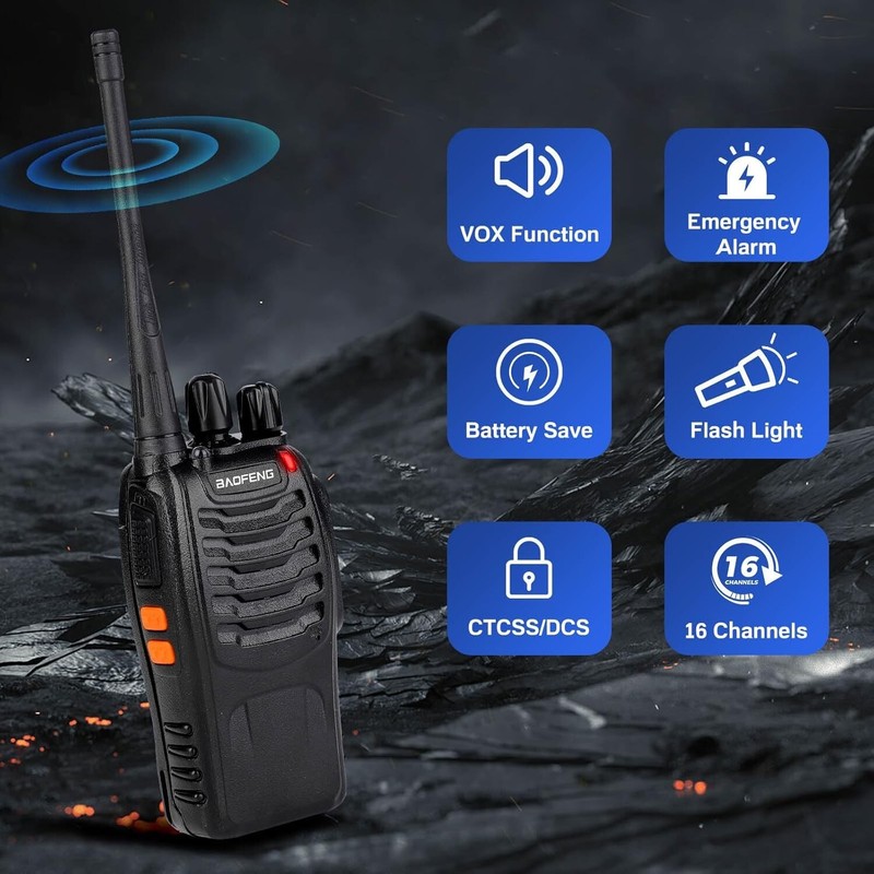 Walkie Talkie Long Range 50 Mile Two Way Radio Charge