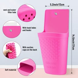 RWSEFK Heat Resistant Silicone Mat for Hair Tools, Portable Pouch Organizer with Hook for Flat Irons and Curling Tools,Compact and Travel Friendly Design for Easy Storage (Black 1)