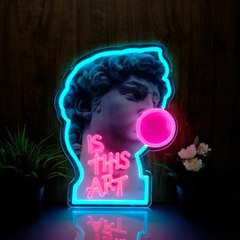 IS THIS ART Neon Sign Night light for Bar Club Bedroom Hotel Pub Cafe Wedding Birthday Party Gifts