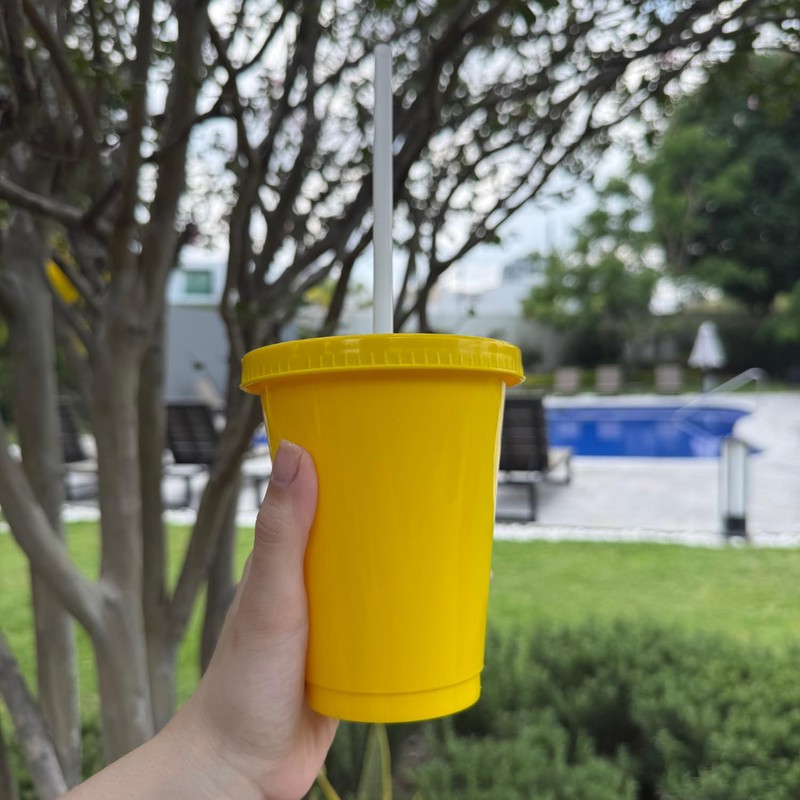 VASO DE PLASTICO REUSABLE (50, AMARILLO)