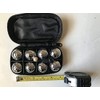 8 Ball 35mm Metal Mini Bocce/Petanque Set with Green Bag