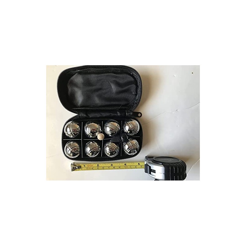 8 Ball 35mm Metal Mini Bocce/Petanque Set with Green Bag