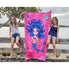 Maya Island Blue Mermaid Beach Towel, 24x48 Size Excellent for