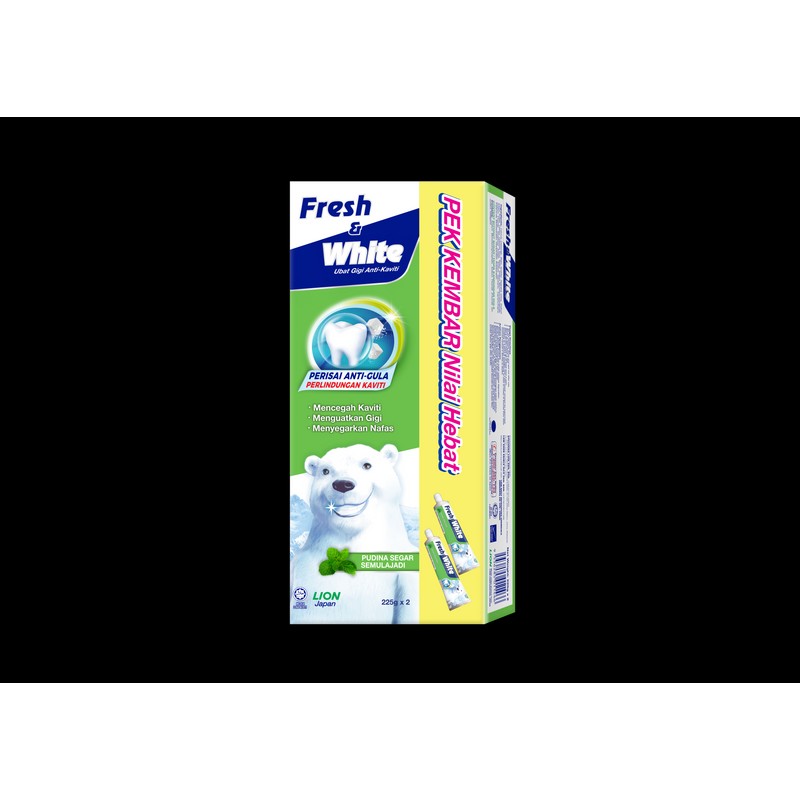 Fresh & White Toothpaste Natural Fresh Mint 2x225g