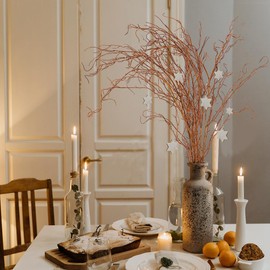 Melorca&Guilla Artificial Branches for Vase,6PCS 51inch 30 Branches Faux Curly Willow Branches,Bendable Fake Sticks Twigs Greenery Stems Branches for Shop Garden Office Home Décor