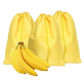 MORSNE banana bag storage bags prevent ripening keep bananas fresh longer looking lightweight veggie washable durable(Yellow-3 pack)