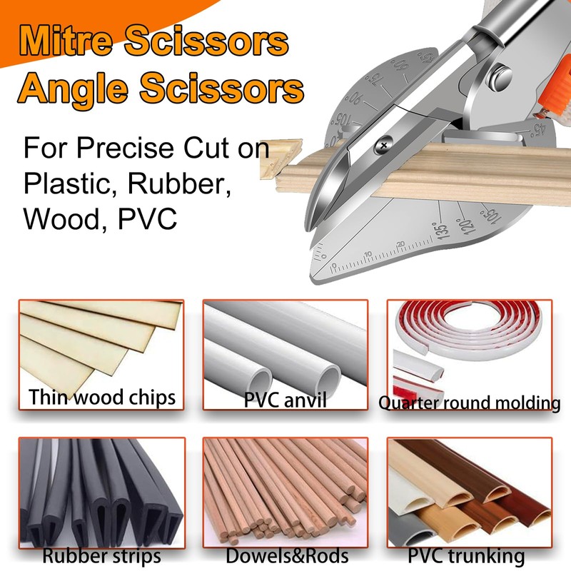 Mitre Scissors, Angle Scissors with 10 Replacement Blades Angle Scissors
