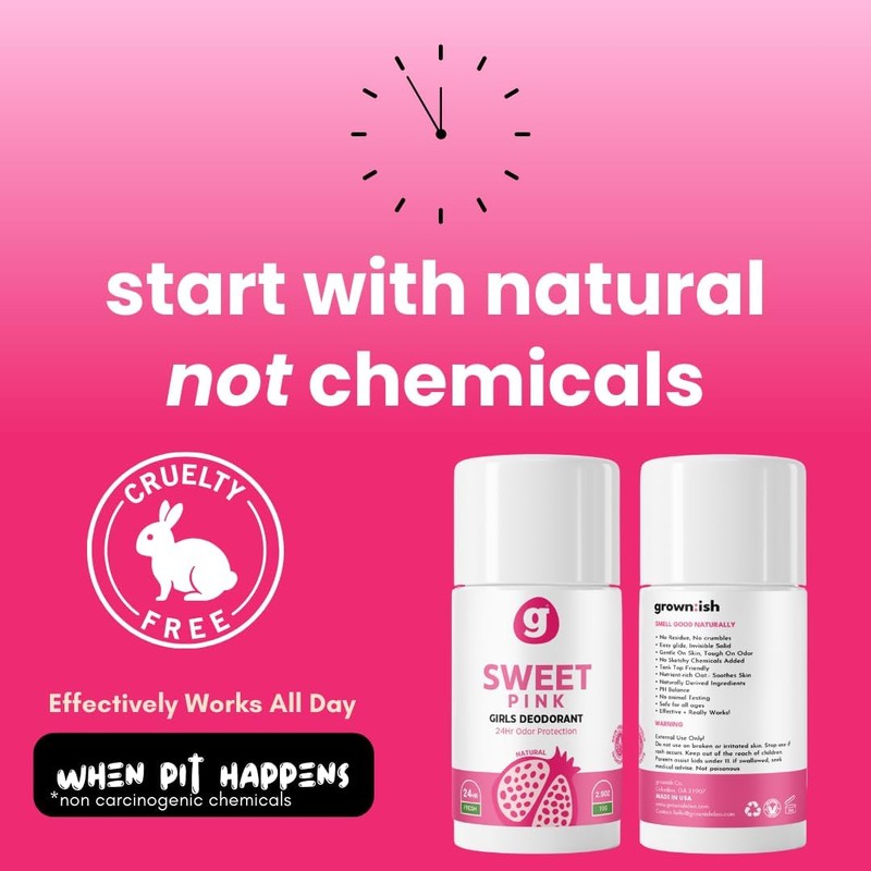 Growing Basics Sweet Pink Deodorant - Non-Toxic, Aluminum-Free Natural Deodorant