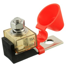 HUAREW MRBF Terminal Block Fuse Holder Single Stud 5/16" (M8) Compact Rated Battery Fuse 75A