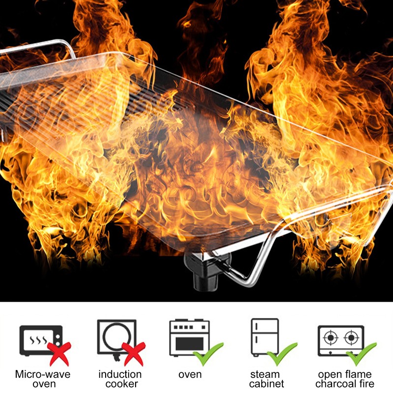 Disposable Tin Foil Box with Lid Outdoor Barbecue Baking Oven