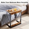 SUNBURY C Shaped End Table, TV Tray, No Assembly Required,