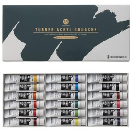 Turner acrylic gouache 18 colors set school (japan import)