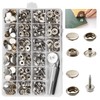 BIOUU Canvas Snap Kit Tool - 363PCS Stainless Steel Snap Fastener Kit for Boat Covers, Carpets and Furniture