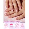 EBANKU Kids Fake Nails, 240PCS Short Almond Clear Nail Tips