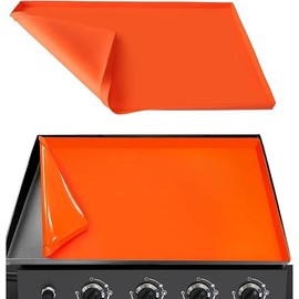 36" Silicone Mat for Blackstone Griddle Top - Food Grade Silicone Griddle Mat for Blackstone, Protect Griddle from Rodents, Insects, Debris, and Rust, All Season Cooking Protective Cover (36-Inch) - Color: 36" Griddle Mat Orange