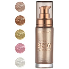PHOERA Body Luminizer Highlighter, Waterproof Moisturizing and Glow For Face & Body, Face Body Glow Illuminator (101 Rose Gold)