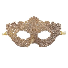 TFTSR Masquerade Masks for Women Couples & Men - Gold & Black Lace Venetian Dress & Mardi Gras Mask Adults Party Costume