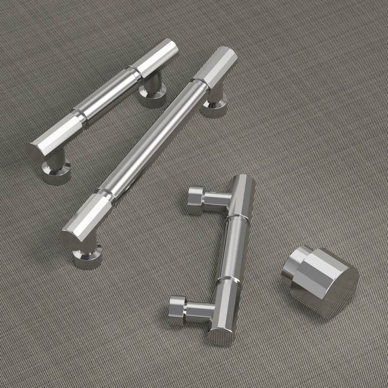 Alzassbg 10 Pack Polished Chrome Cabinet Pulls, 5 Inch(128mm) Hole