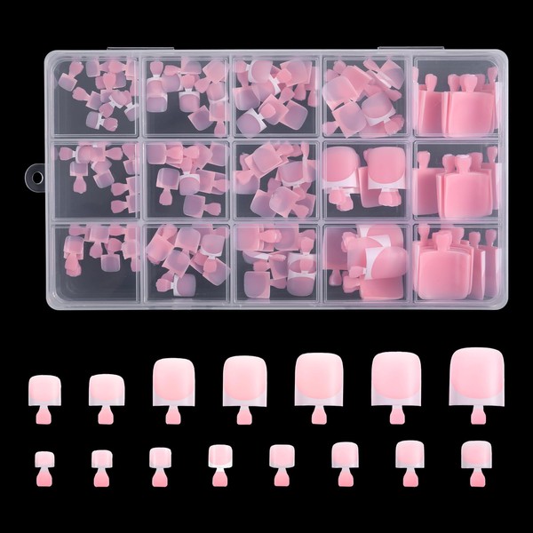 Lnngub 150 Pcs French Tip Toe Nail Press Ons,Press On