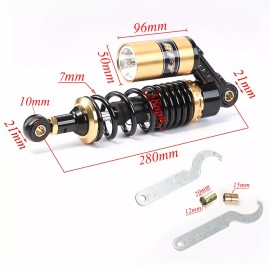 Unbranded/Generic 11'' 280mm Rear Air Shock Absorber ATV Quad Buggy Pit Dirt Bike Mini Bike Taotao