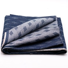 10 oz Deep Blue Denim Fabric – 178cm (70") Width Non-Stretch Jacquard Twill for Jeans, Jackets & DIY Sewing (3 Yard pre Cut)