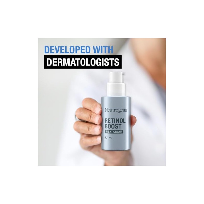 Neutrogena Retinol Boost Night Face Cream (1x 50ml), Lightweight Night-Time