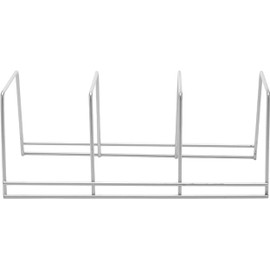 YBM Home Wire Dish Storage Rack for Plates, Cutting Boards, Bakeware, Pots and Pans, Serving Trays, Lids, and Other Cookware, 3 Section Plate Holder for Cabinets and Cupboards, Silver 2552