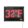 Yellow Safety®, Combo: Large Digital Time and Temperature Electric Sign,11"x15"