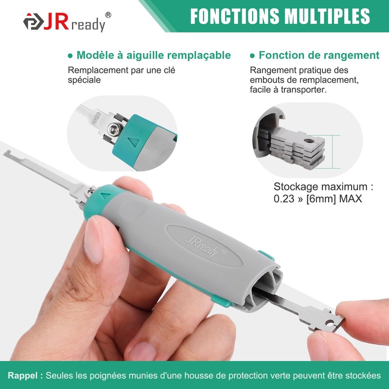 JRready JRconDRK-1-1579007-1 Pin Remover Terminal Removal Tool Terminal Lug Puller