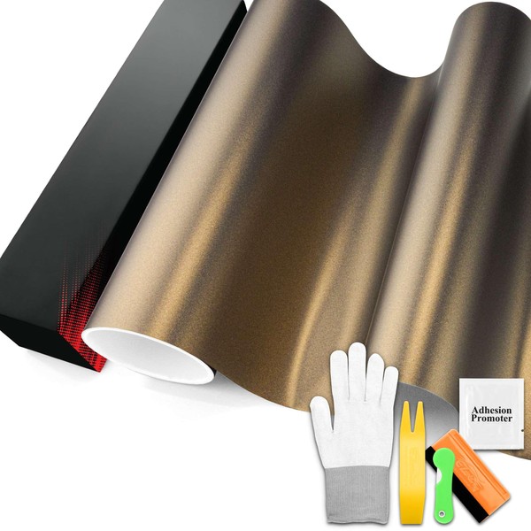 PET Matte Metallic Coffee Vinyl Wrap Auto Car Sticker Decal