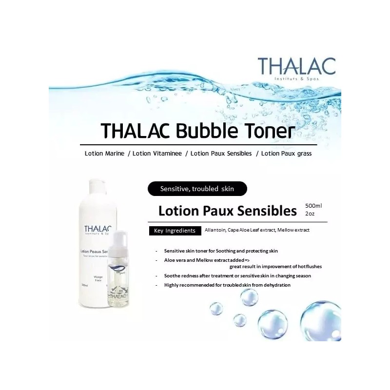 Thalac USA Seller-Thalac Lotion Peaux Sensibles Toner-Free Thalac Foaming Bottle