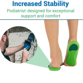 Vivesole Plantillas ortopédicas para el talón, media plantilla para fascitis plantar, arco de pie, fatiga de pies, alivio del dolor de espalda baja, soporte de copa de espuma sin olor para hombres y mujeres, para caminar, correr y hacer ejercicios, Peque