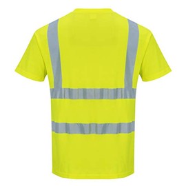 Portwest Hi Vis Viz Yellow T-Shirt, Event Clothing, Staff Work Wear, Xlarge
