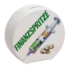 Financial Injection Money Gift Money Box Syringe Filled with Euro Banknotes Coins Creative Money Gift Idea in Real Currency