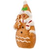 Northlight Frosted Gingerbread Snowman with Cookie Tree Christmas Figurine -