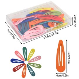 Pack of 30 Hair Clips, 5 cm Hair Clips Girls, Barrette Hair Clips, Hair Clips for Girls, Metal Hair Clips Children (Rainbow Colours)