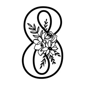 ESTART 12 Inch House Numbers Metal Wall Decor, Floating House Numbers, Rustic Flower House Address Number Metal Signs, Large Number Address Plaque Wall Hanging Decoration for Home Yard Garden Outdoor