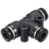 sourcing map Plastic Tee Push to Connect Tube Fittings 4mm