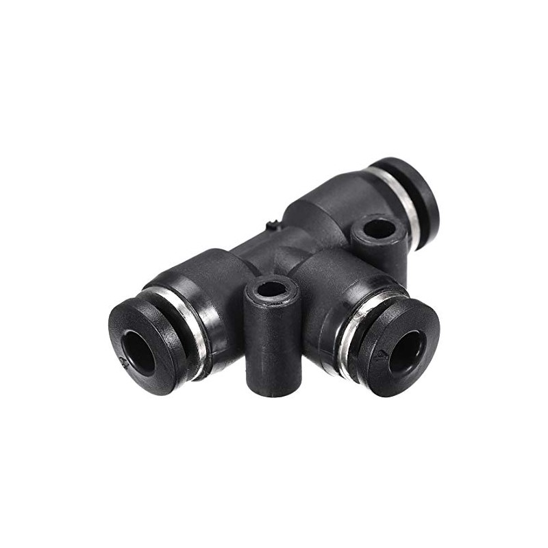 sourcing map Plastic Tee Push to Connect Tube Fittings 4mm