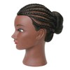 LECIPO Mannequin Head with 100% Real Human Hair for African