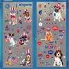 9 Sheets 4th of July Window Clings Cute Dog Cat
