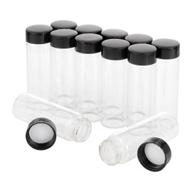 Clear Glass Lab Vials 30ml Empty Vials Bottles Liquid Sampling Sample Glass Bottles with Screwcap for Chemical Laboratory Pack of 12
