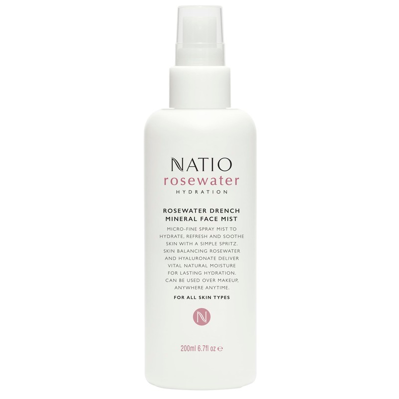 Rosewater Drench Mineral Face Mist by Natio for Women -