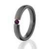 Ruby Ring Black Zirconium Tension Set Jewelry Stunning Ruby Band