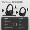 DOQAUS Bluetooth Headphones, [70 Hrs Playtime] Wireless Headphones with 3