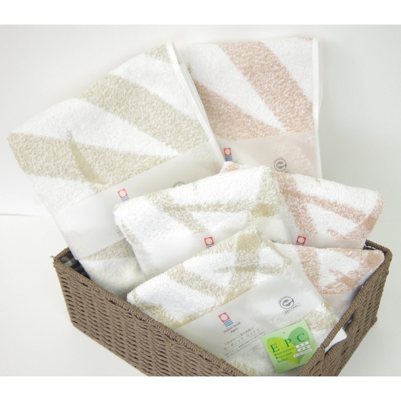 丸山タオル(Maruyama Towel) 今治タオル ハンドタオル オーガニック コットン リボン グリーン 約34×36cm