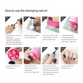 KONAD 4Pack Konad Stamping Nail Art Round Image Plate 91/94/98/100 For Konad Stamp Art