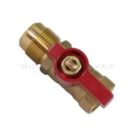 Midline Valve GASLxF5812-5 Premium Brass Gas Ball Valve with 5/8 in. x 1/2 in. Flare x FIP Connections (Pack of 5)